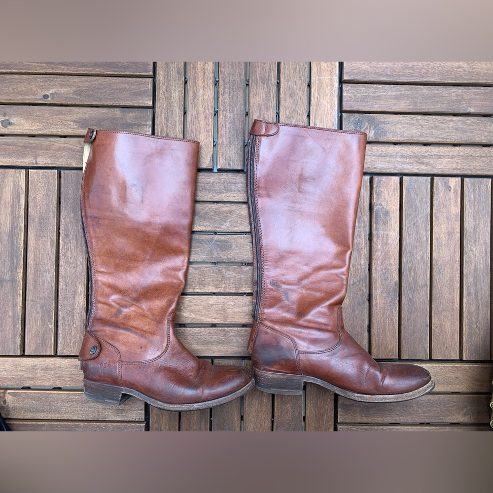 Frye Leather Calf Length Boots Size 7